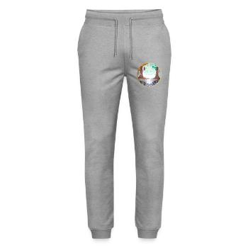 Mystical Nature Connection Illustration - Stanley/Stella Mover Unisex Organic Jogging Trousers - heather grey - Front - Marisol (170cm) & Nik (191cm)