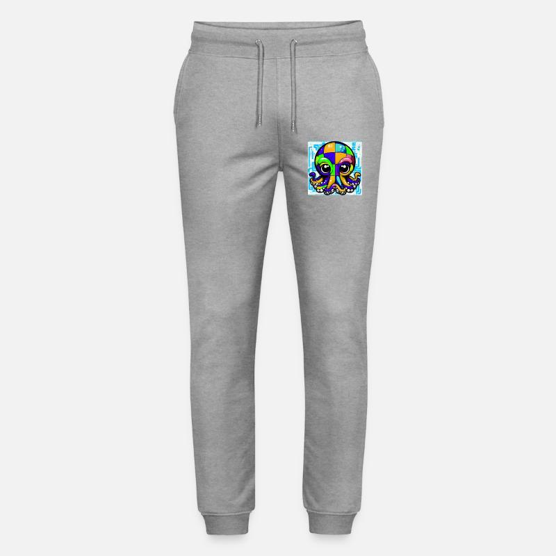 Krake - Stanley/Stella Unisex Bio Jogginghose Mover  - Grau meliert