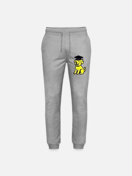 Bachelor Dog / Diploma Dog - Stanley/Stella Mover Unisex Organic Jogging Trousers - heather grey