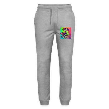 Gecko - Stanley/Stella Mover Unisex Organic Jogging Trousers - heather grey - Front - Marisol (170cm) & Nik (191cm)