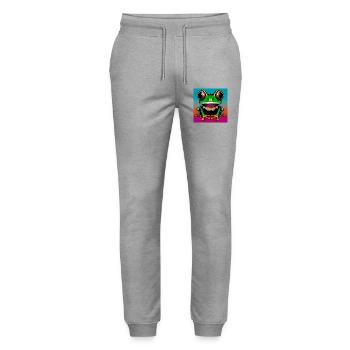 grenouille - Pantalon de jogging bio MOVER Stanley/Stella unisexe - gris chiné - Devant - Marisol (170cm) & Nik (191cm)