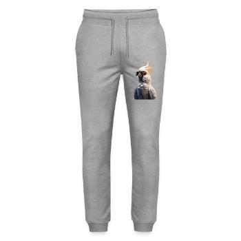 Papagei Ara Sittich Kakadu Liebhaber Papageien - Stanley/Stella Unisex Bio Jogginghose Mover  - Grau meliert - Vorne - Marisol (170cm) & Nik (191cm)