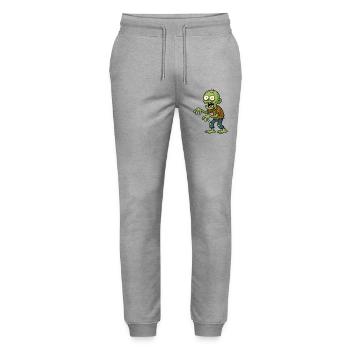 Gruseliger Comic Zombie - Stanley/Stella Unisex Bio Jogginghose Mover  - Grau meliert - Vorne - Marisol (170cm) & Nik (191cm)