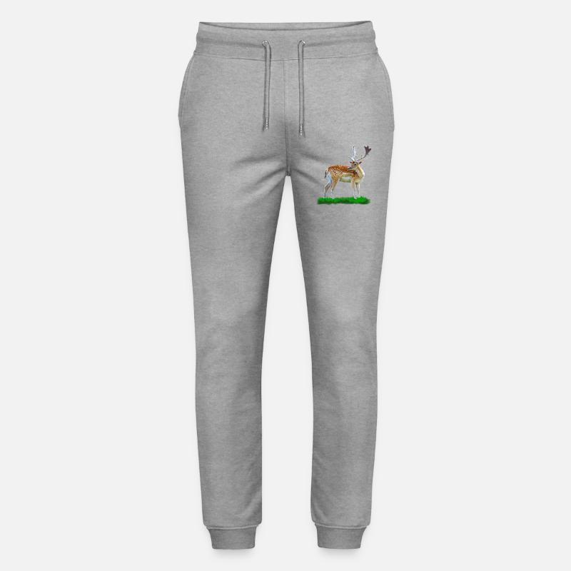 Waldhirsch Aquarellstil - Stanley/Stella Unisex Bio Jogginghose Mover  - Grau meliert