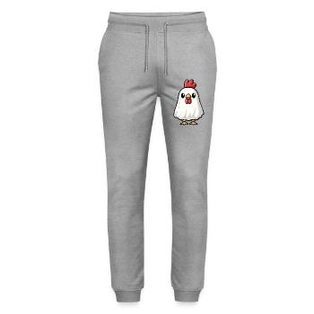 Rooster Halloween Ghost - Stanley/Stella Mover Unisex Organic Jogging Trousers - heather grey - Front - Marisol (170cm) & Nik (191cm)
