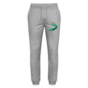Aal - Cooles Low Poly Logo - Stanley/Stella Unisex Bio Jogginghose Mover  - Grau meliert - Vorne - Marisol (170cm) & Nik (191cm)