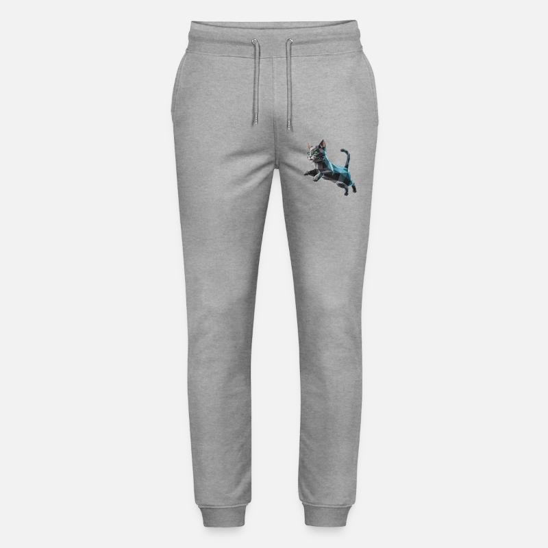 Kätzchen - Cooles Low-Poly-Logo - Stanley/Stella Unisex Bio Jogginghose Mover  - Grau meliert