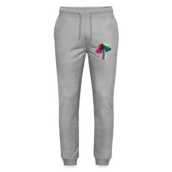 Pilz - Cooles Low-Poly-Logo - Stanley/Stella Unisex Bio Jogginghose Mover  - Grau meliert - Vorne - Marisol (170cm) & Nik (191cm)
