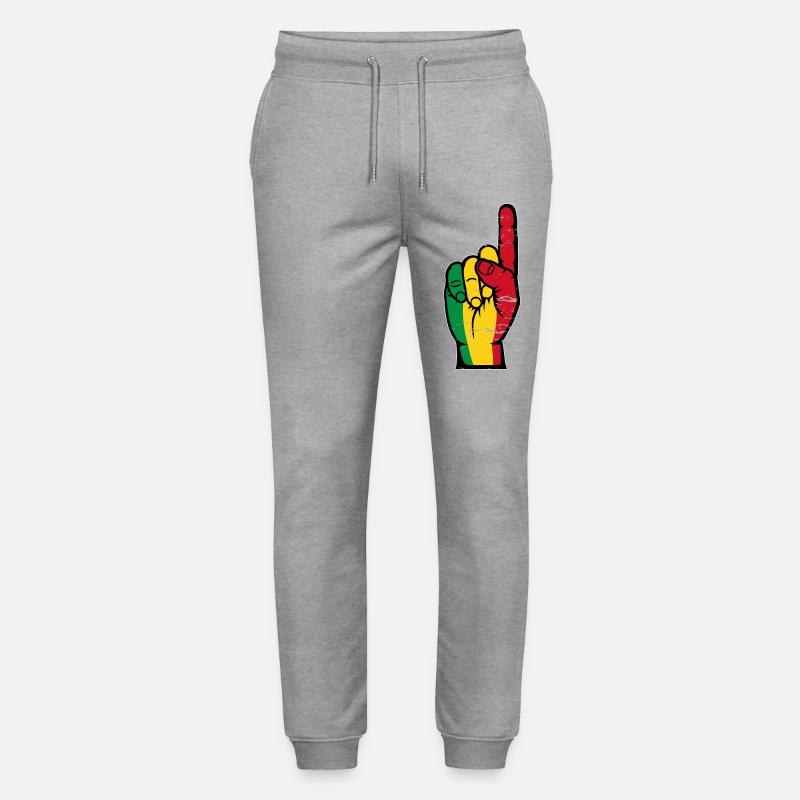 Mali Flagge Nummer 1 used - Stanley/Stella Unisex Bio Jogginghose Mover  - Grau meliert
