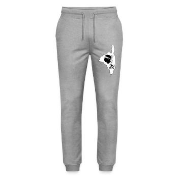 Corse du nord - Pantalon de jogging bio MOVER Stanley/Stella unisexe - gris chiné - Devant - Marisol (170cm) & Nik (191cm)