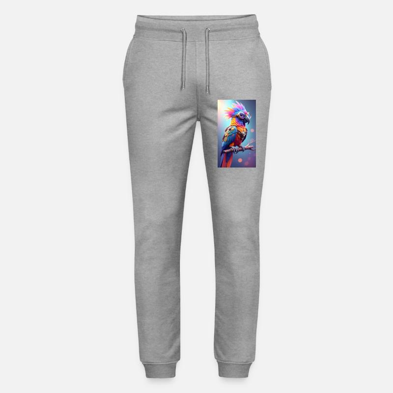 Bunter Steampunk Papagei - Stanley/Stella Unisex Bio Jogginghose Mover  - Grau meliert