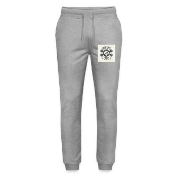 Dad Life DIY Gear - Stanley/Stella Mover Unisex Organic Jogging Trousers - heather grey - Front - Marisol (170cm) & Nik (191cm)