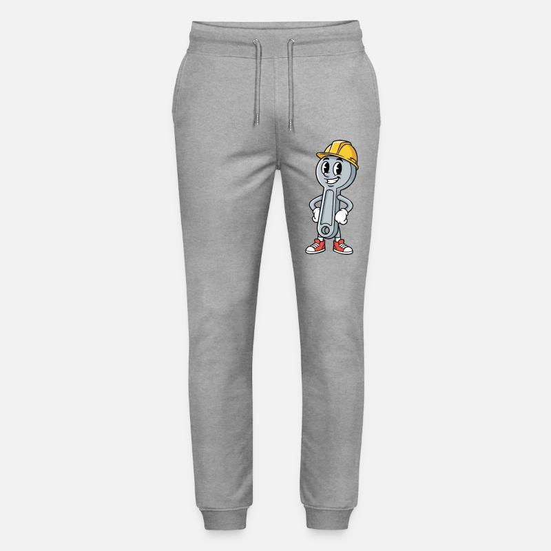 Technicien Dessin animé Clé Humour Mécanique - Pantalon de jogging bio MOVER Stanley/Stella unisexe - gris chiné