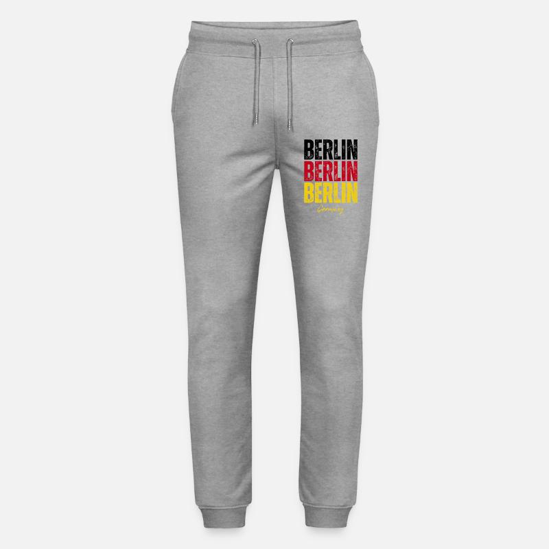 Berlin Deutschland, Erinnerung an Berlin - Stanley/Stella Unisex Bio Jogginghose Mover  - Grau meliert