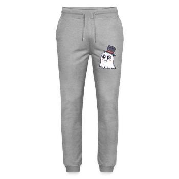 Fantome chic chapeau haut de forme - Pantalon de jogging bio MOVER Stanley/Stella unisexe - gris chiné - Devant - Marisol (170cm) & Nik (191cm)