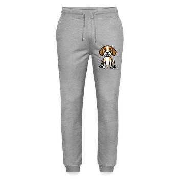 Beagle Hund Halloween Comic Lustig - Stanley/Stella Unisex Bio Jogginghose Mover  - Grau meliert - Vorne - Marisol (170cm) & Nik (191cm)