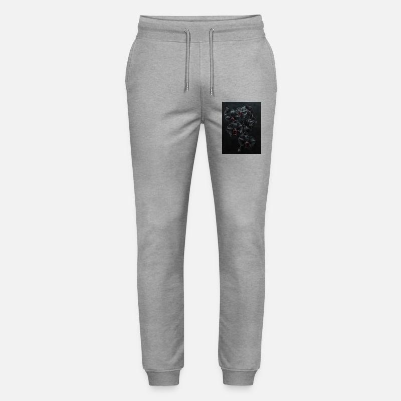 Schwarze Gothic Orchideen - Stanley/Stella Unisex Bio Jogginghose Mover - Grau meliert