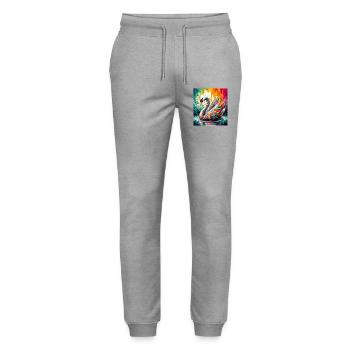 swan - Stanley/Stella Mover Unisex Organic Jogging Trousers - heather grey - Front - Marisol (170cm) & Nik (191cm)