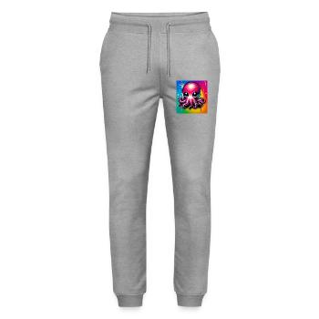 Pieuvre - Pantalon de jogging bio MOVER Stanley/Stella unisexe - gris chiné - Devant - Marisol (170cm) & Nik (191cm)