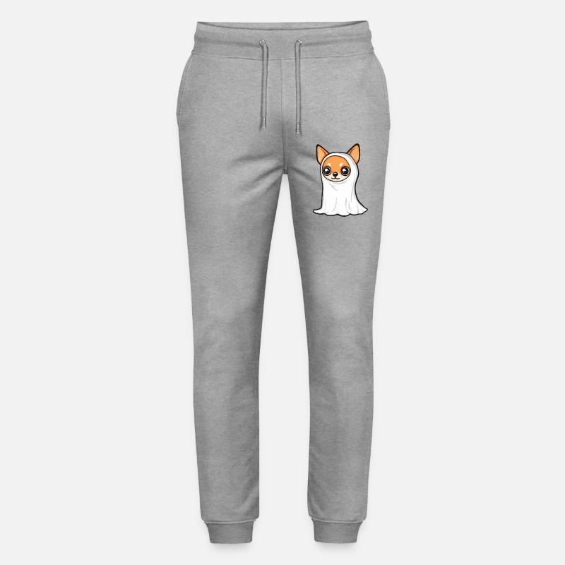 Chihuahua Hund Halloween Geist - Stanley/Stella Unisex Bio Jogginghose Mover  - Grau meliert