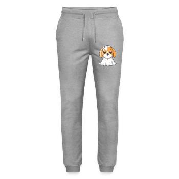 Beagle Hund Halloween Geist - Stanley/Stella Unisex Bio Jogginghose Mover  - Grau meliert - Vorne - Marisol (170cm) & Nik (191cm)