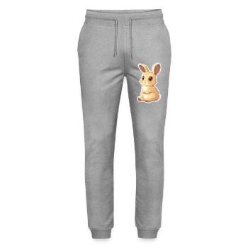 Hare - Stanley/Stella Mover Unisex Organic Jogging Trousers - heather grey - Front - Marisol (170cm) & Nik (191cm)