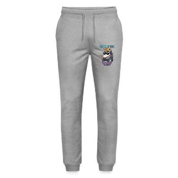 Selfie with my bro - Unicorn zocken - Stanley/Stella Mover Unisex Organic Jogging Trousers - heather grey - Front - Marisol (170cm) & Nik (191cm)