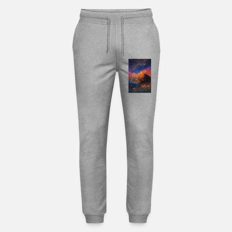 Mondstern im Blütenfeld - Stanley/Stella Unisex Bio Jogginghose Mover - Grau meliert