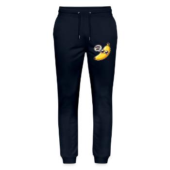 Banane Kawaii Peel Me - Pantalon de jogging bio MOVER Stanley/Stella unisexe - marine - Devant - Marisol (170cm) & Nik (191cm)