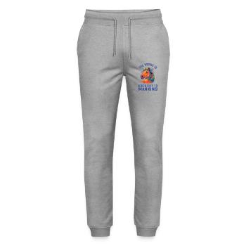 Buntes Pferdeillustration im Aquarell  Pferde Fan - Stanley/Stella Unisex Bio Jogginghose Mover  - Grau meliert - Vorne - Marisol (170cm) & Nik (191cm)