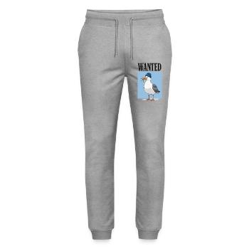 Gesuchte Pommes-möwe - Stanley/Stella Unisex Bio Jogginghose Mover  - Grau meliert - Vorne - Marisol (170cm) & Nik (191cm)