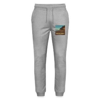 Playa del Ingles im Valle Gran Rey - Stanley/Stella Unisex Bio Jogginghose Mover  - Grau meliert - Vorne - Marisol (170cm) & Nik (191cm)