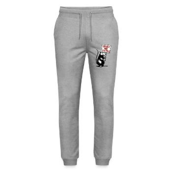 Rat avec bouclier, croyez-moi, c’est vrai - Pantalon de jogging bio MOVER Stanley/Stella unisexe - gris chiné - Devant - Marisol (170cm) & Nik (191cm)