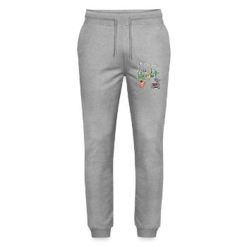 Merry Xmas - Stanley/Stella Mover Unisex Organic Jogging Trousers - heather grey - Front - Marisol (170cm) & Nik (191cm)