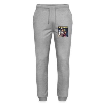 Situationship Astronaut and Alien - Stanley/Stella Mover Unisex Organic Jogging Trousers - heather grey - Front - Marisol (170cm) & Nik (191cm)