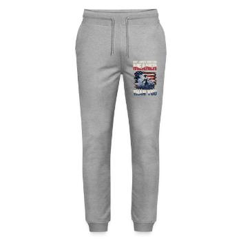 Ne coincez pas quelque chose de plus méchant que votre ferme - Pantalon de jogging bio MOVER Stanley/Stella unisexe - gris chiné - Devant - Marisol (170cm) & Nik (191cm)