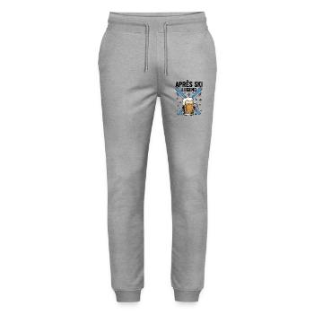 Après Ski Legend - Stanley/Stella Mover Unisex Organic Jogging Trousers - heather grey - Front - Marisol (170cm) & Nik (191cm)