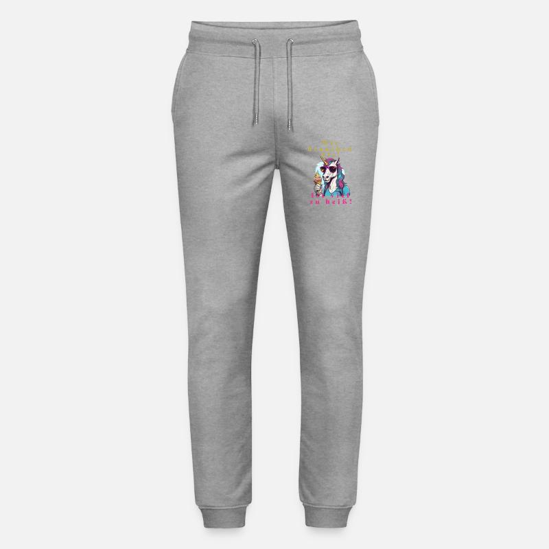 Einhorn Eis vs. Hitze - Stanley/Stella Unisex Bio Jogginghose Mover - Grau meliert