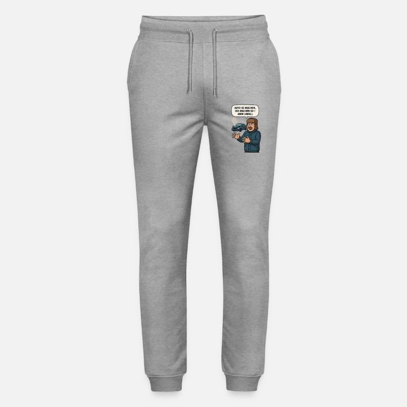 Unfall Humor Auto Spruch Illustration - Stanley/Stella Unisex Bio Jogginghose Mover  - Grau meliert