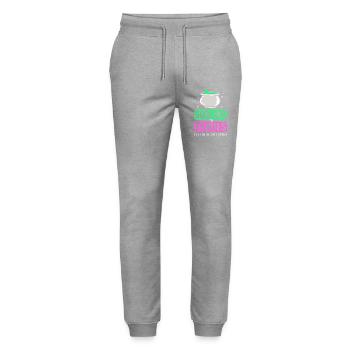 Halloween Gender Reveal - Stanley/Stella Unisex Bio Jogginghose Mover  - Grau meliert - Vorne - Marisol (170cm) & Nik (191cm)