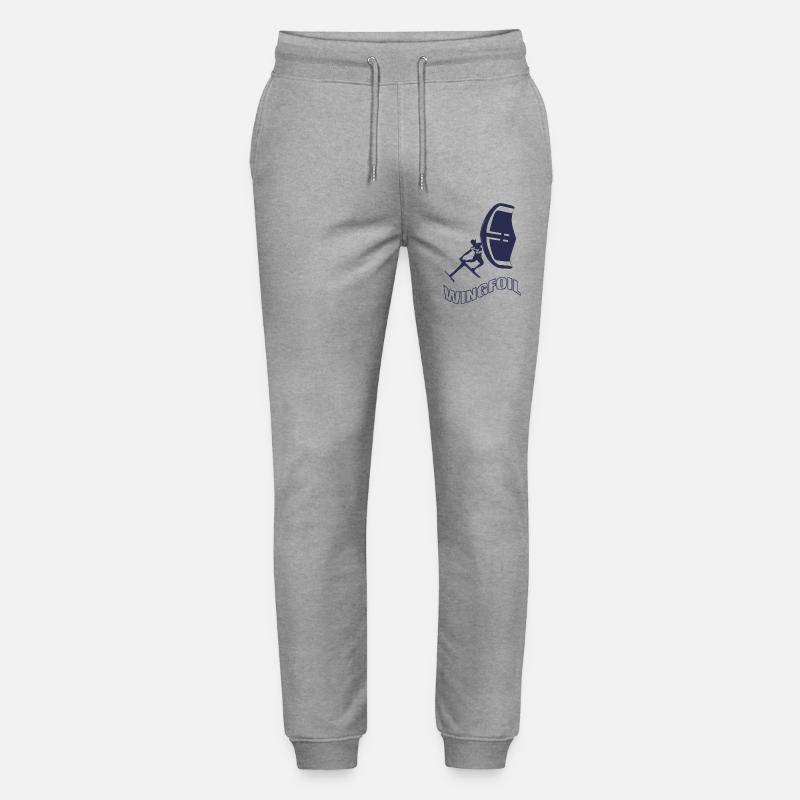 Windfoil Surfer Silhouette - Stanley/Stella Unisex Bio Jogginghose Mover  - Grau meliert