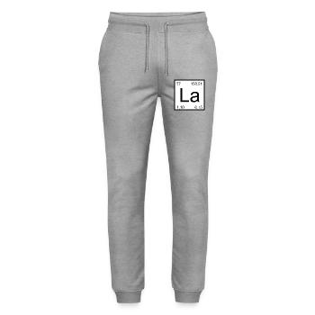 La Element Graphic Lanthanum Style - Stanley/Stella Mover Unisex Organic Jogging Trousers - heather grey - Front - Marisol (170cm) & Nik (191cm)