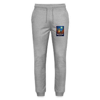Bochum Nachtstadt Kunstturm - Stanley/Stella Mover Unisex Organic Jogging Trousers - heather grey - Front - Marisol (170cm) & Nik (191cm)