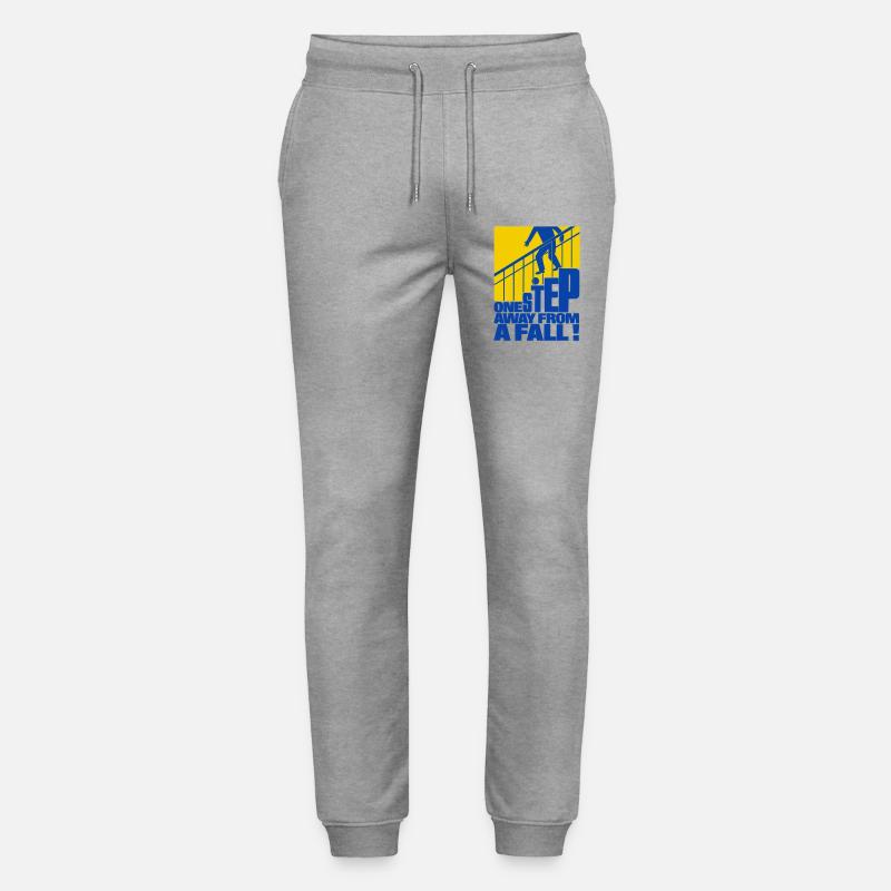One Step Away from a Fall - Stanley/Stella Mover Unisex Organic Jogging Trousers - heather grey