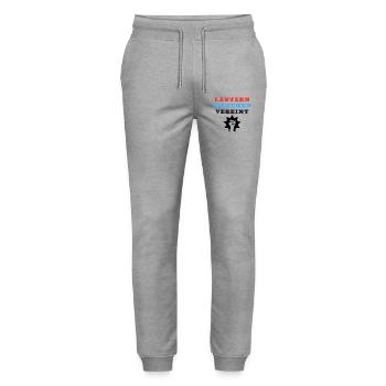 Kaiserslautern and Munich united - Stanley/Stella Mover Unisex Organic Jogging Trousers - heather grey - Front - Marisol (170cm) & Nik (191cm)