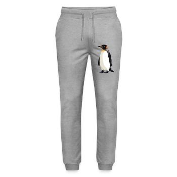 Pingouins Pingouin - Pantalon de jogging bio MOVER Stanley/Stella unisexe - gris chiné - Devant - Marisol (170cm) & Nik (191cm)