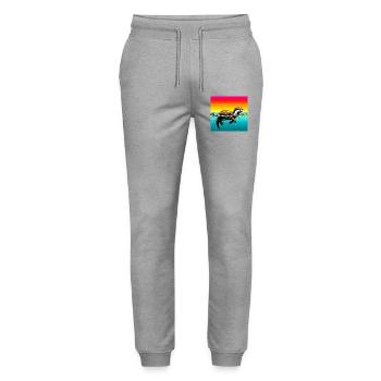 loutre - Pantalon de jogging bio MOVER Stanley/Stella unisexe - gris chiné - Devant - Marisol (170cm) & Nik (191cm)