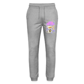 Boîte Cigarettes amour passionnel flammes jumelles - Pantalon de jogging bio MOVER Stanley/Stella unisexe - gris chiné - Devant - Marisol (170cm) & Nik (191cm)