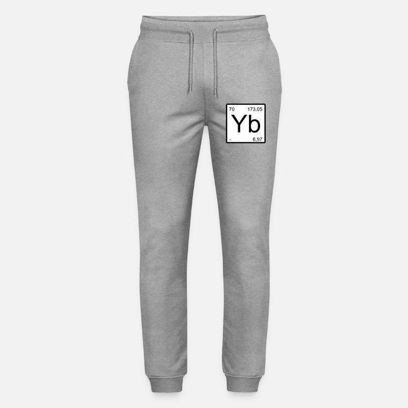 Ytterbium Element Symbol Minimal Print - Stanley/Stella Unisex Bio Jogginghose Mover  - Grau meliert