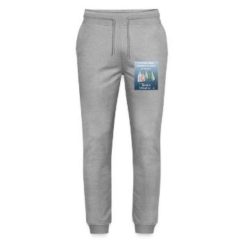 It's the Most Wonderful Time of the Year – Winter - Stanley/Stella Mover Unisex Organic Jogging Trousers - heather grey - Front - Marisol (170cm) & Nik (191cm)